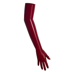 Latex rubber shoulder length molded gloves