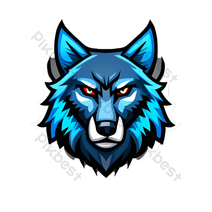 Wolf head vector isolated on grey cartoon image png images psd free download