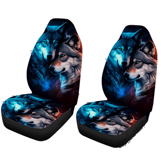Car seat covers wolf design