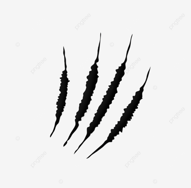 Claw scratches clipart vector animal claw mark scratches creature ripped power png image for free download