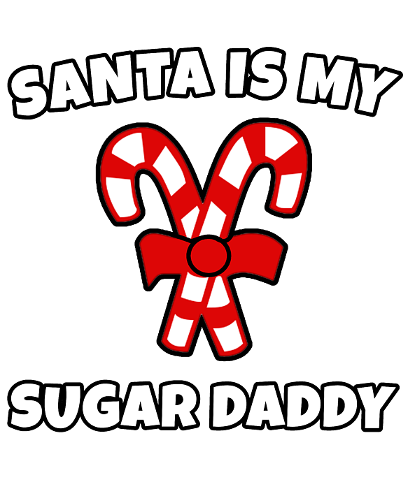 Santa is my sugar daddy candy cane christmas zip pouch by flippin sweet gear