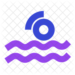 Swimming technique dual tone icons