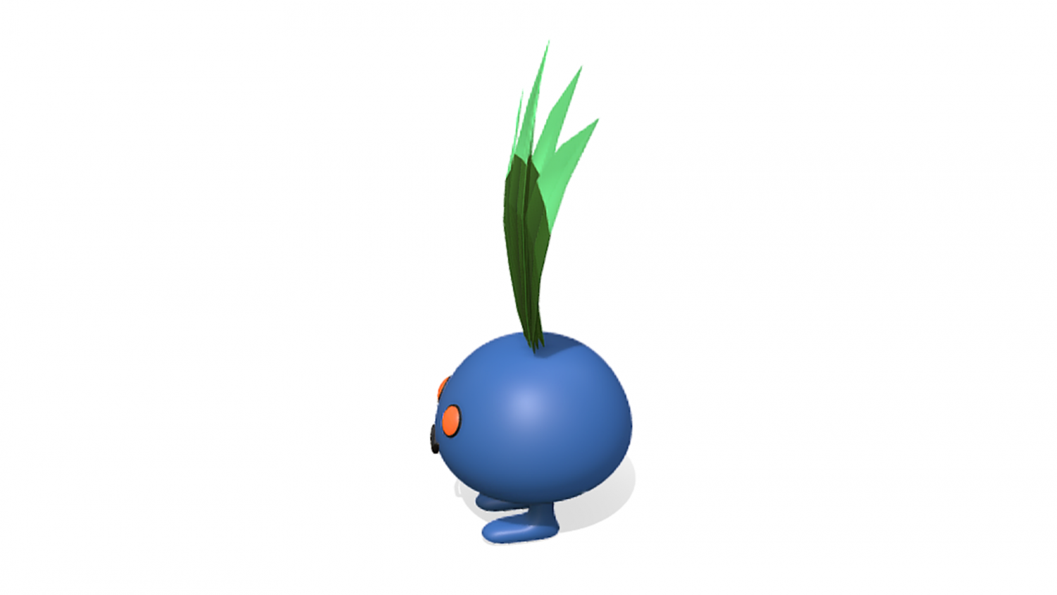 Oddish pokemon d model in cartoon