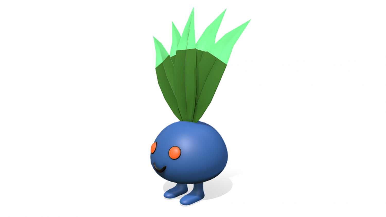 Oddish pokemon d model in cartoon