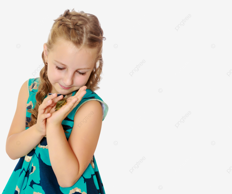 A petite girl cradling a tiny turtle in her palms circle face kids png transparent image and clipart for free download