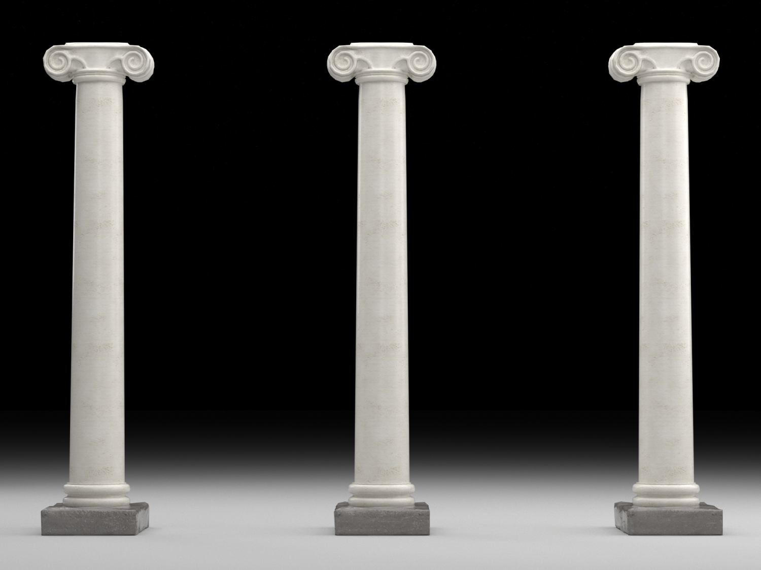 Ionic column d model in decoration