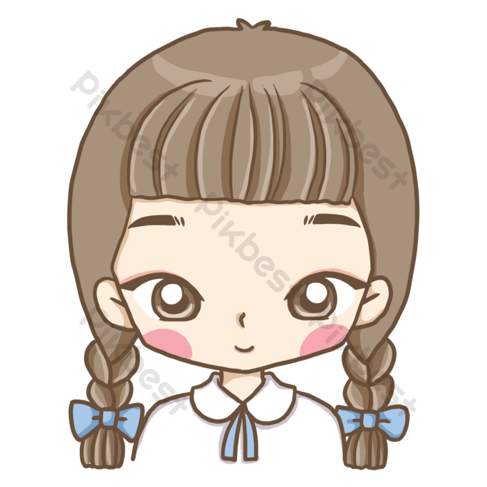 Girl cartoon doodle kawaii anime cute illustration drawing character chibi manga ic png images eps free download