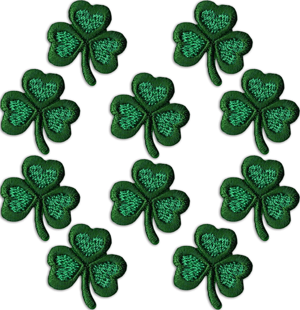 St patricks day three leaf clover iron on shamrock patch applique