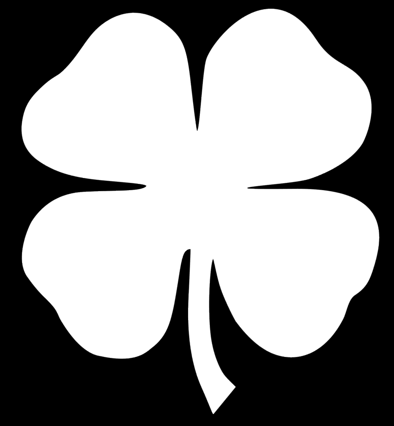 Leaf clover vinyl decal bumper sticker lucky shamrock irish four window