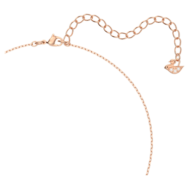 Sparkling dance necklace clover white rose gold