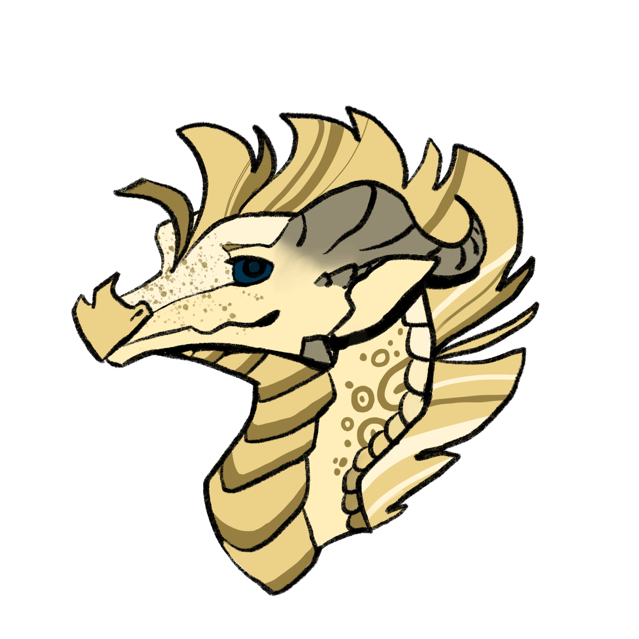 Art production is going slow because i strained my finger by drawing to much so here have this sandwing headshot ill have to wait for my finger to stop hurting for another big thingy rwingsoffire