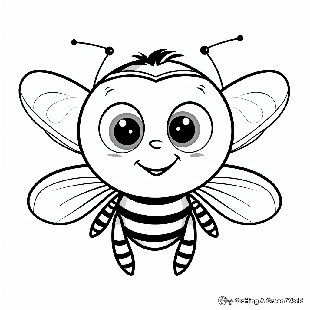 B is for bee coloring pages