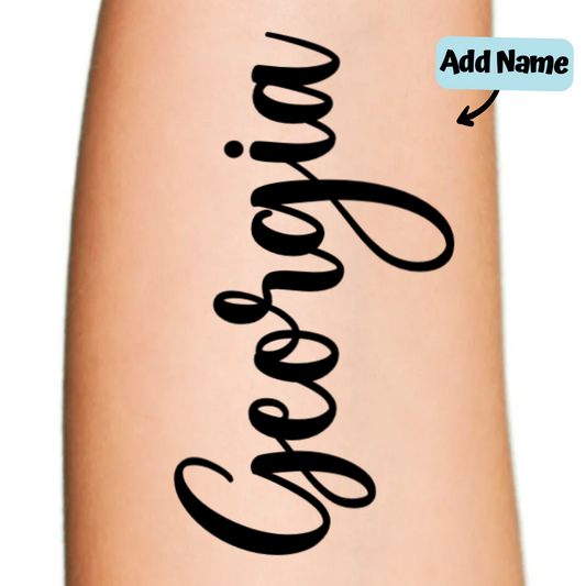 Custom name ribbon temporary tattoo design your own order online inkbond