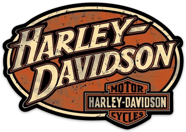 Harley davidson motorcycle name monogram logo type style die