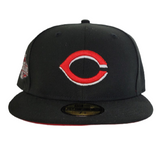 Black cincinnati reds red bottom all star game side patch new era â exclusive fitted inc