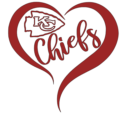 Kansas city chiefs heart nfl football car laptop cup sticker decal