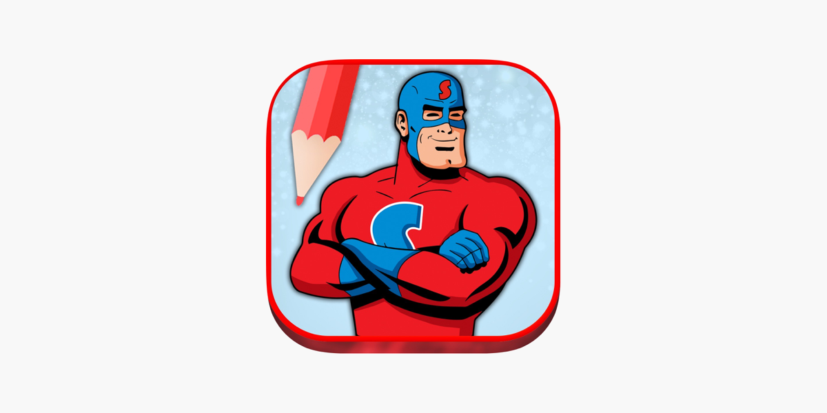 Super heroes coloring pages on the app store