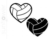 Volleyball heart svg volleyball heart vector clipart download volleyball heart cut file volleyball heart svg jpg eps pdf png sc