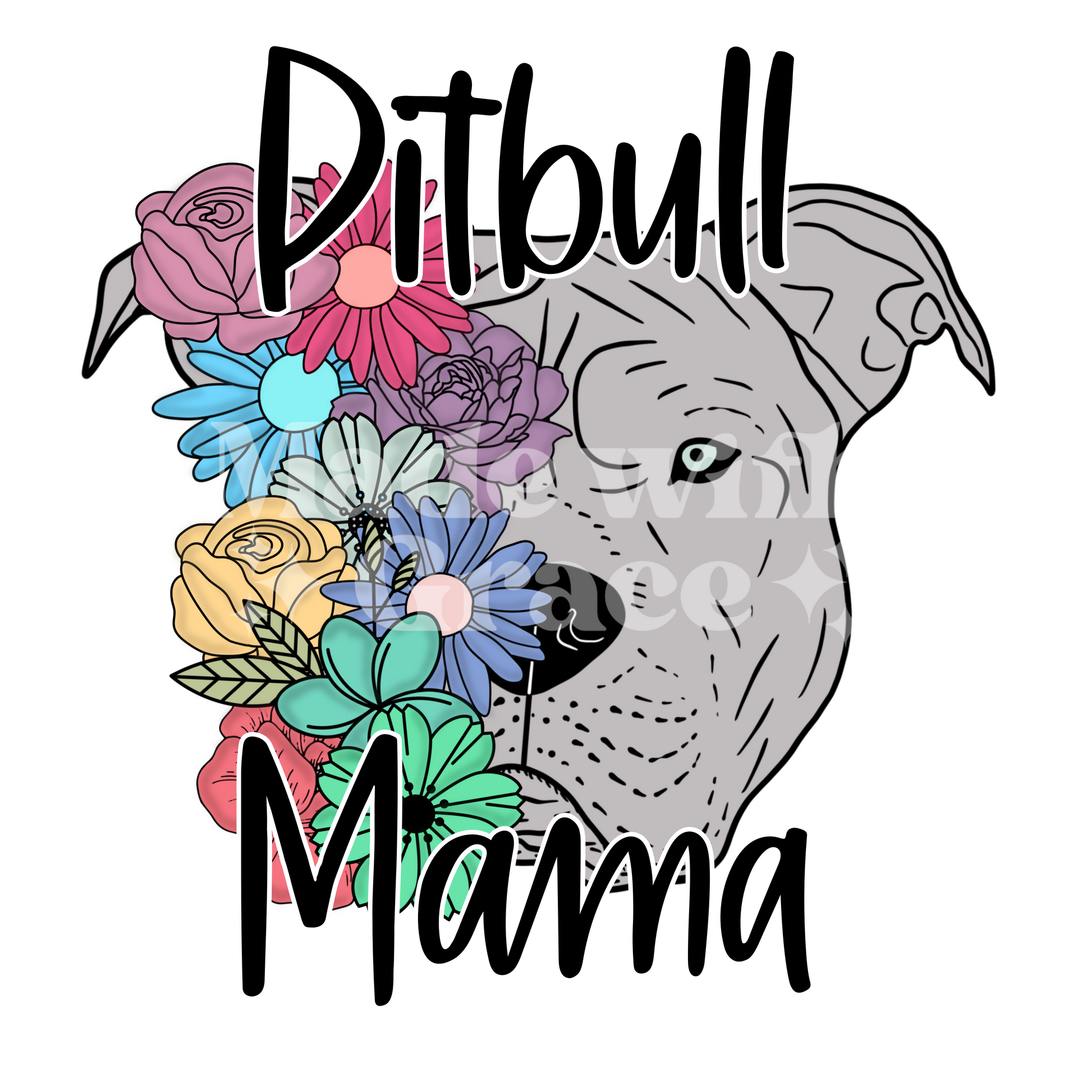 Pitbull mama png â made with grace designs