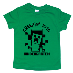 Creepin into kindergarten kids shirt â chark attack threads