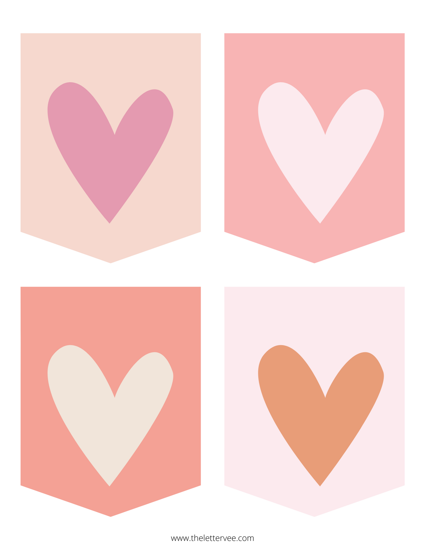 Valentines day printable bundle â the letter vee