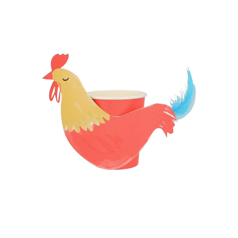 Rooster party cups â pink antlers