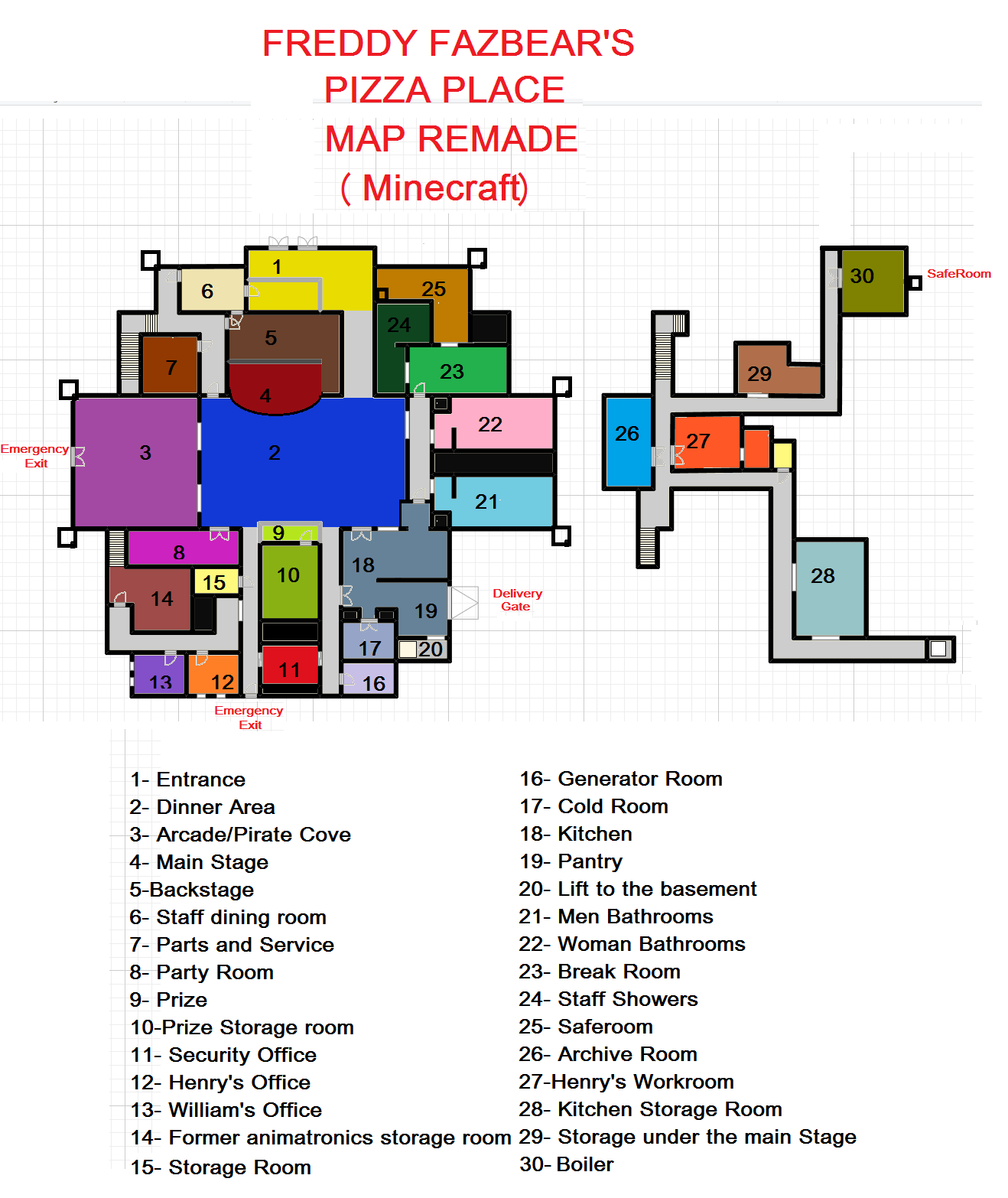 Fnaf map remade minecraft rfivenightsatfreddys