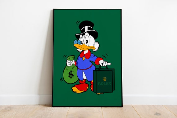 Scrooge mcduck alec monopoly inspired modern wall decor
