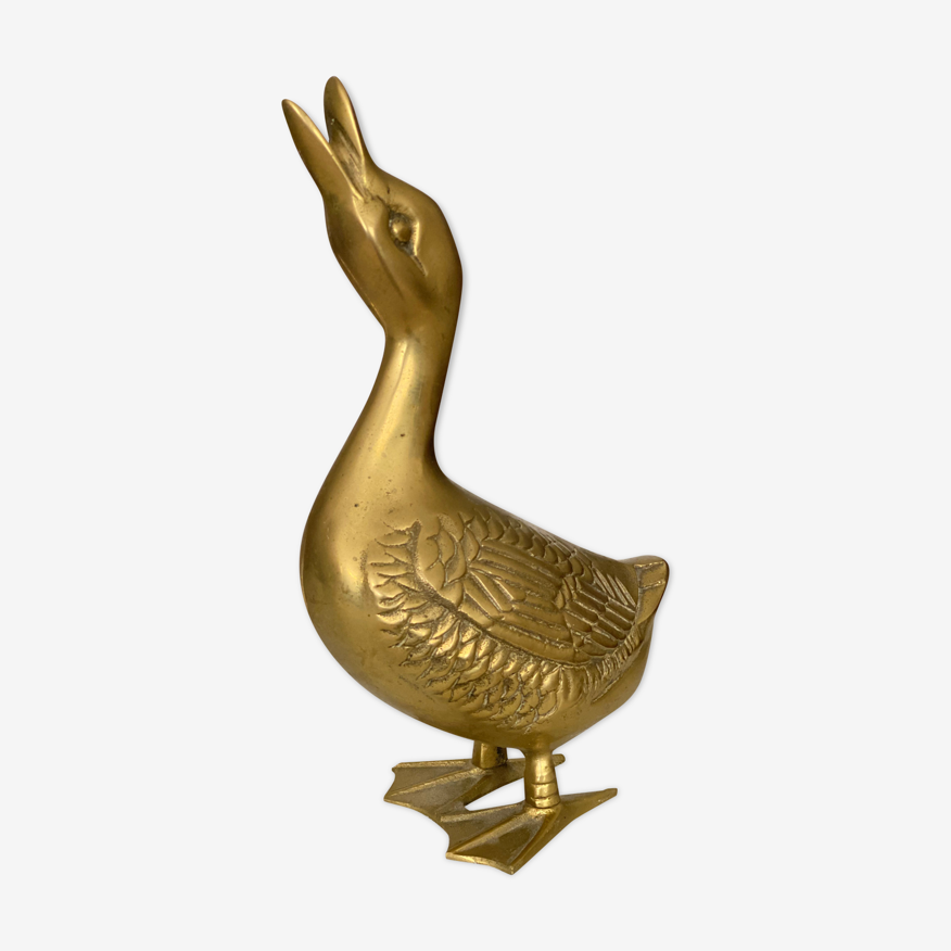 Vintage brass duck