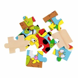 Wooden animal jigsaw puzzle educational game learning toy