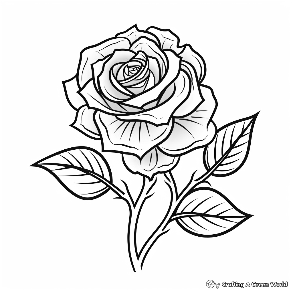 Rose coloring pages