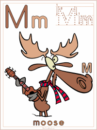 Alphabet letter m moose preschool lesson plan printable activities and worksheets