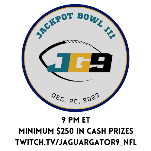 Jaguargator on x wednesday night pm et our biggest trivia game of the year and one of my favorite annual traditions its the jackpot bowl winner gets a minimum of