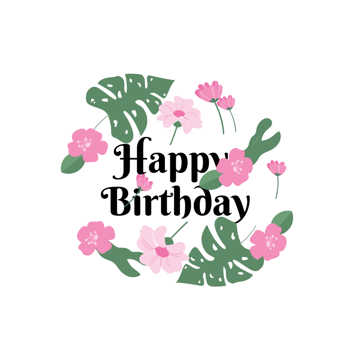 Free floral birthday