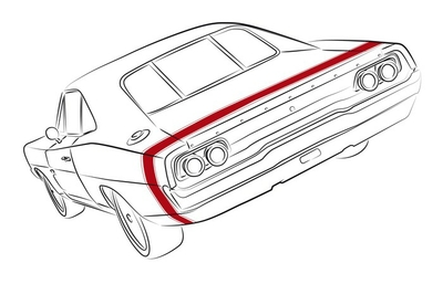 Manta de felpa coche del mãºsculo con el dibujo vectorial raya roja
