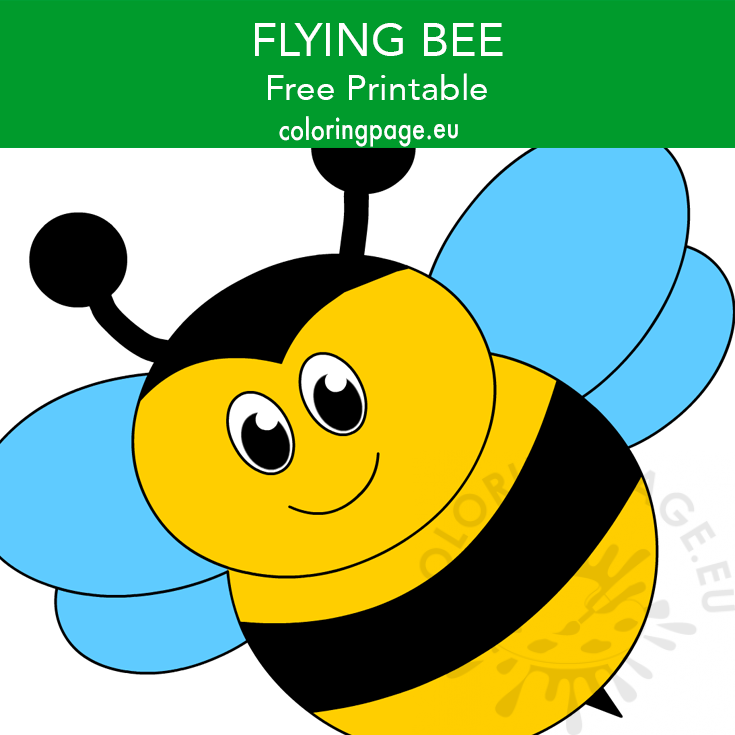 Black and yellow honey bee printable coloring page