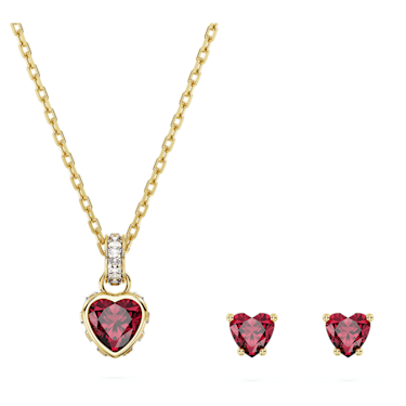 Stilla set heart red gold