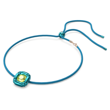 Dulcis necklace cushion cut blue