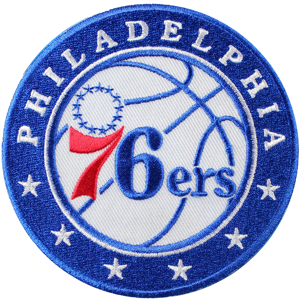 Official philadelphia ers logo large sticker iron on nba basketball patch embl