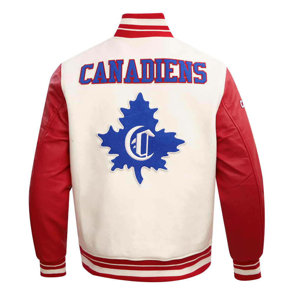 Nhl montreal canadiens retro classic mens rib wool varsity jacket eg â pro standard