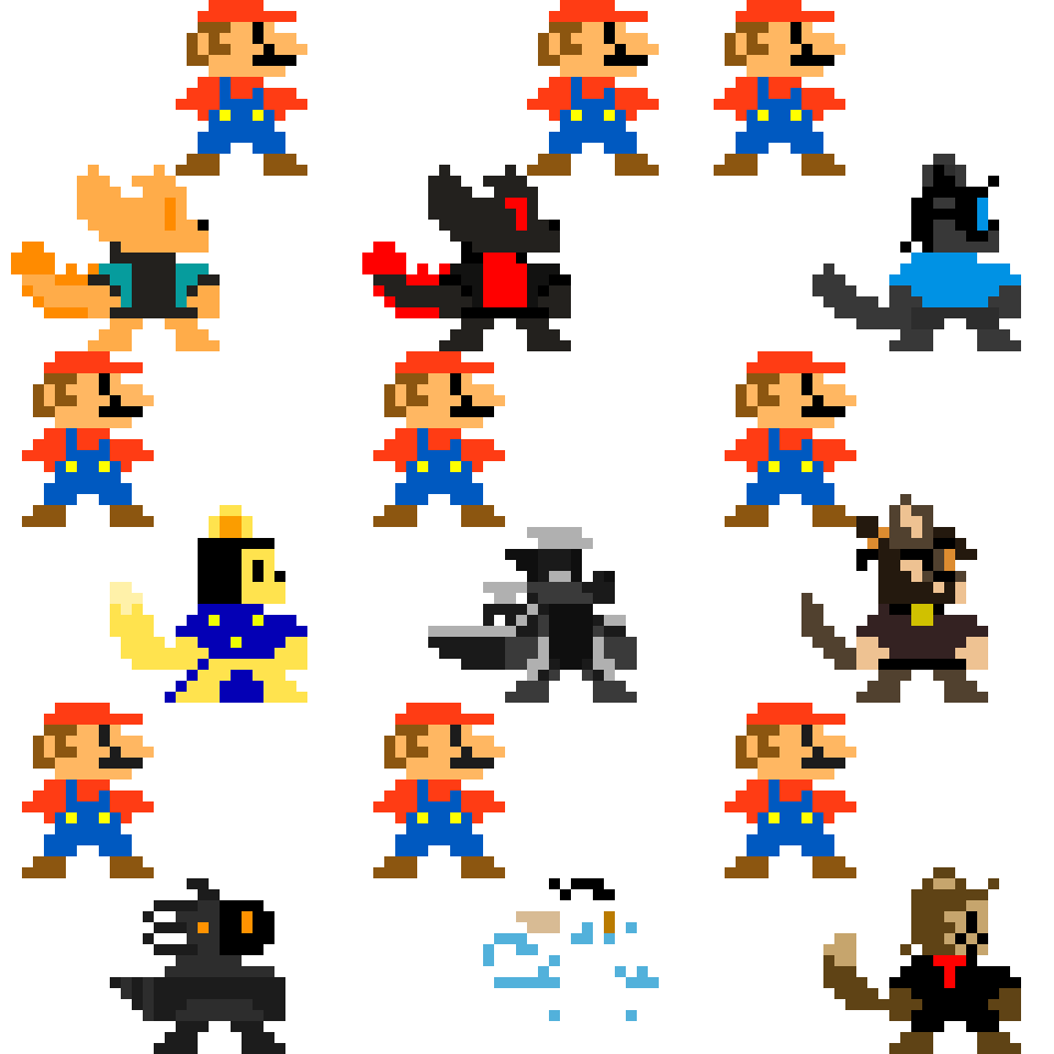 I made nes smb styled sprites of clicky kitty my fursona and some other furryirl users rtheclickowo