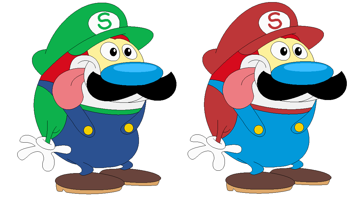 Stimpy as smg luigi by abfan on