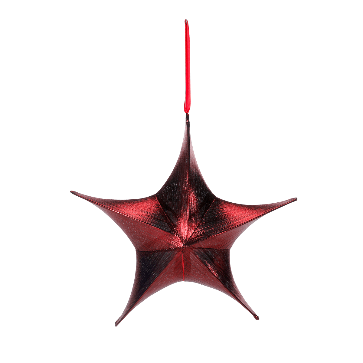 Deco fabric folding star red metallic with zip cm