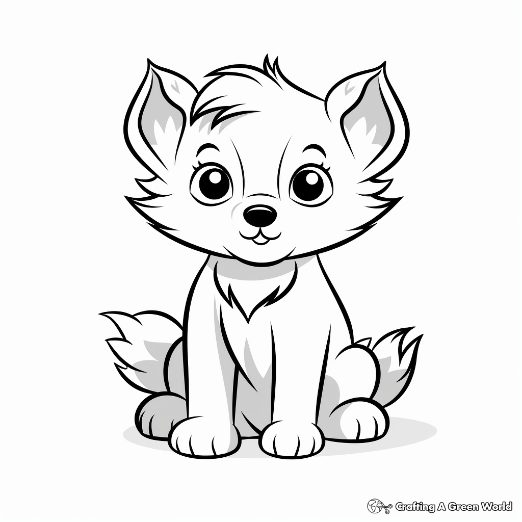 Baby wolf coloring pages