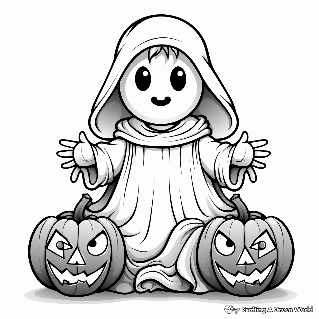 Ghost coloring pages