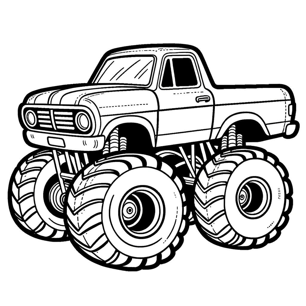 Monster truck coloring pages free printable