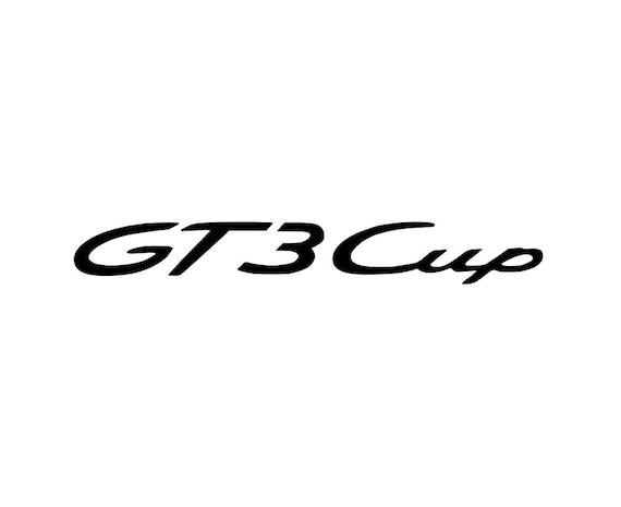 Porsche gt cup script decal multiple sizes and colors