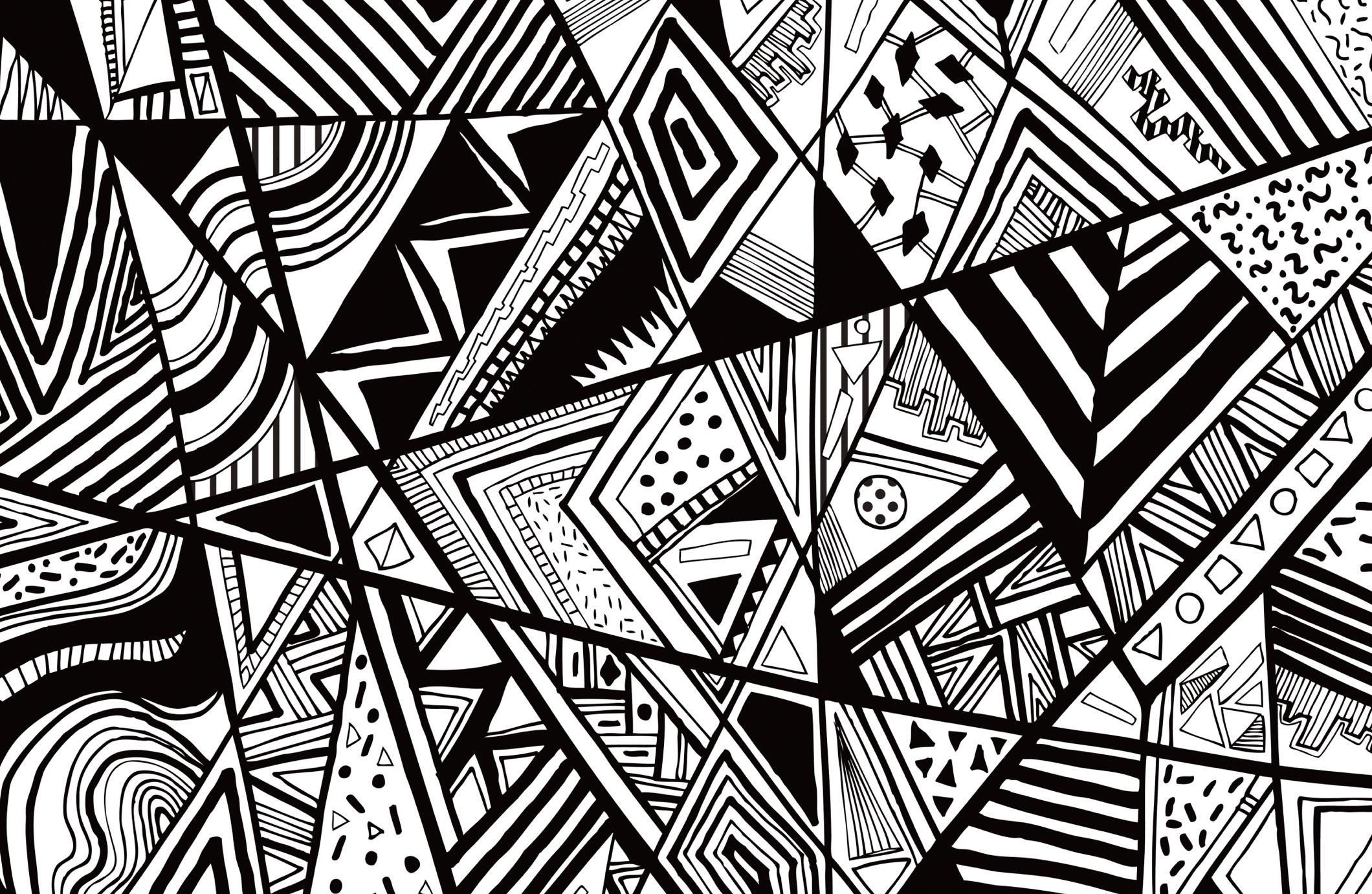 Black and white abstract s on