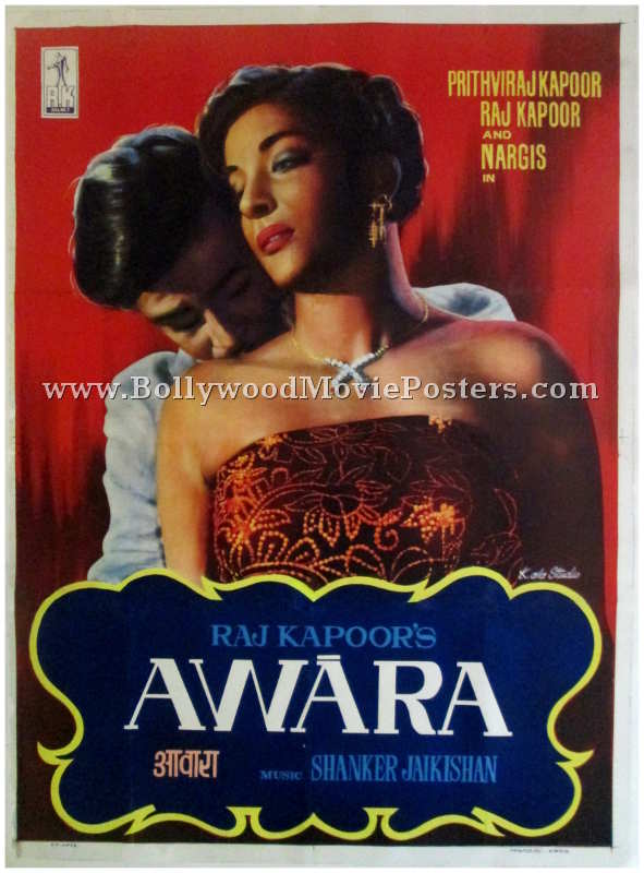 Awara raj kapoor old bollywood posters