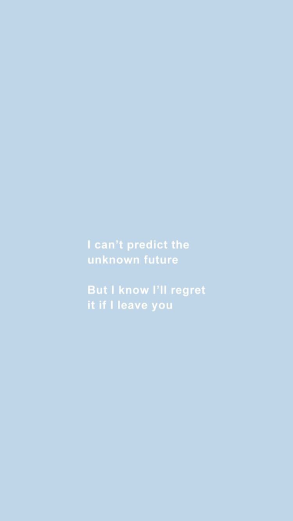 Blue aesthetic quote iphone wallpapers